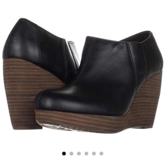 Dr. Scholl's Shoes - DR. SCHOLLS HARLIE WEDGE PLATFORM BOOTIES 9